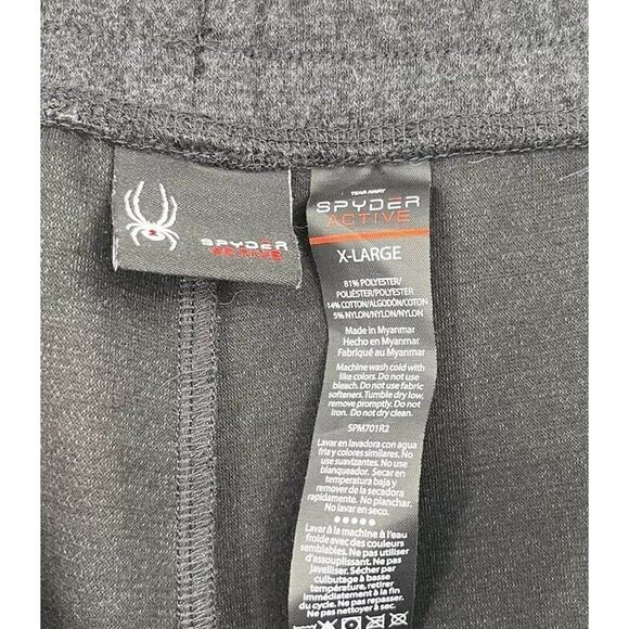 Spyder Active Joggers Men’s Size XL Sweatpants Drawstring Black ProW Cuffed - Picture 3 of 6